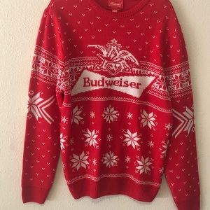 Budweiser Beer Holiday Ugly Christmas Sweater Xmas
